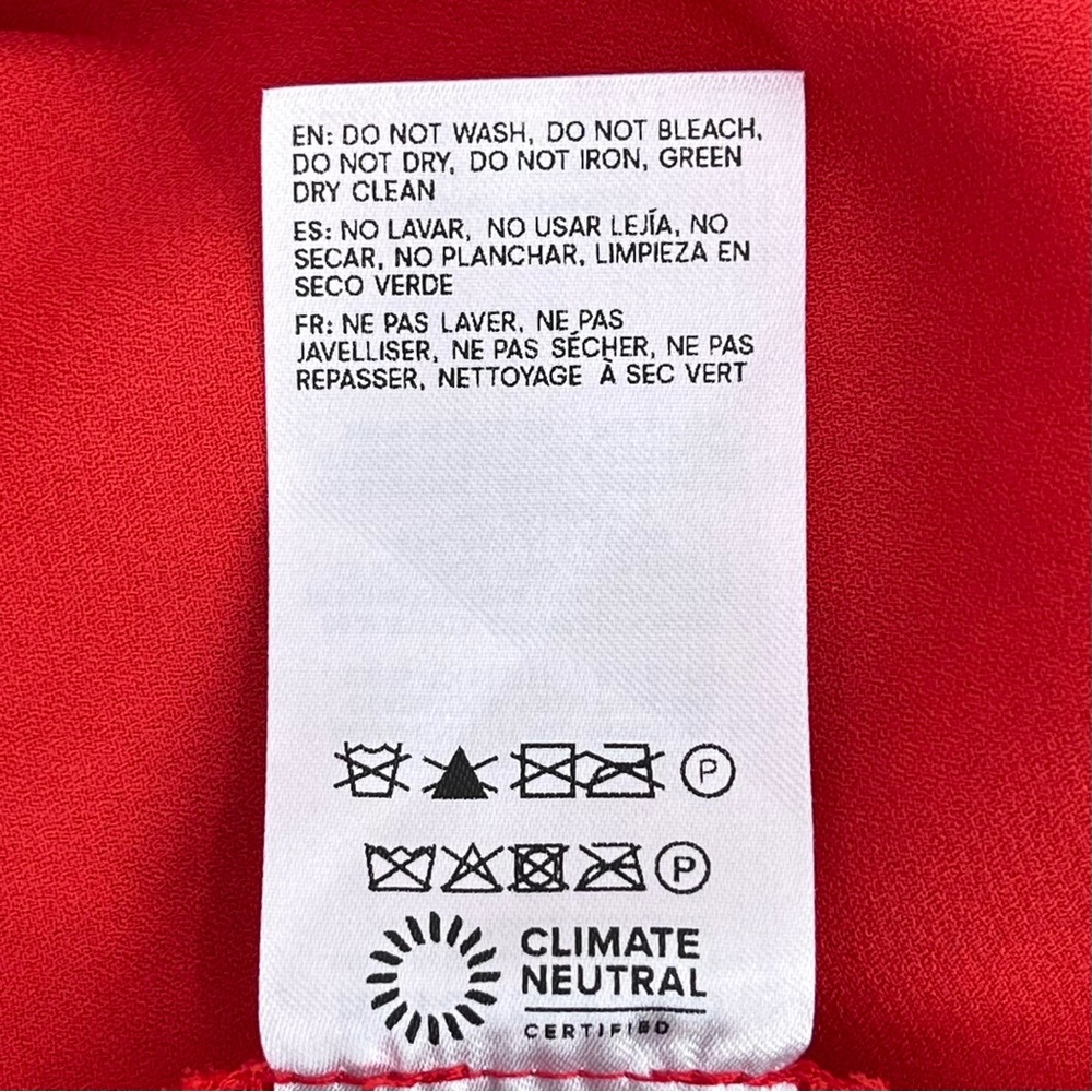 Reformation Nuria Red Drop Waist Retro Tulle Formal Midi Skirt Size Medium - Picture 12 of 12